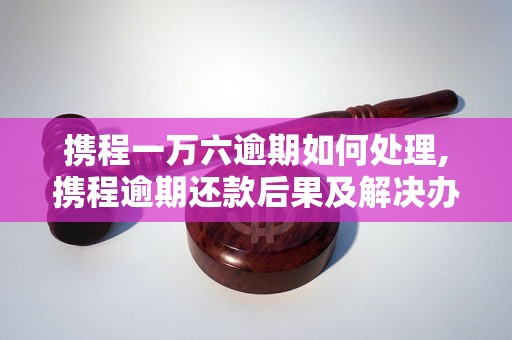 携程一万六逾期如何处理,携程逾期还款后果及解决办法