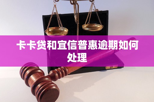 卡卡贷和宜信普惠逾期如何处理