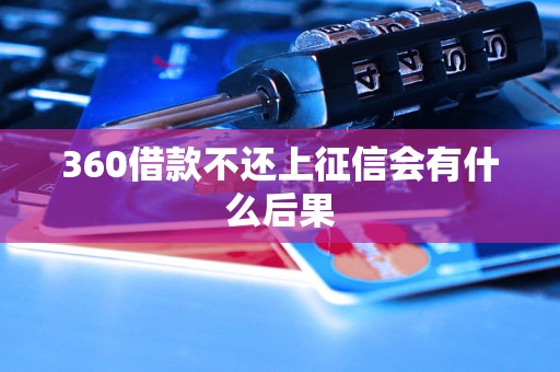 360借款不还上征信会有什么后果