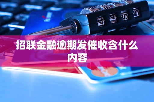 招联金融逾期发催收含什么内容