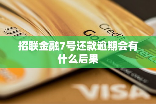 招联金融7号还款逾期会有什么后果