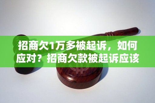 招商欠1万多被起诉，如何应对？招商欠款被起诉应该怎么办？