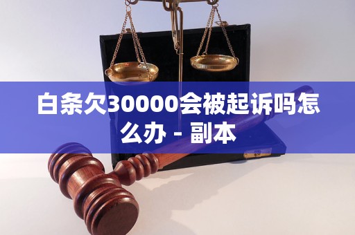 白条欠30000会被起诉吗怎么办 - 副本