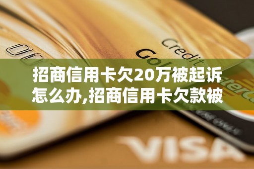 招商信用卡欠20万被起诉怎么办,招商信用卡欠款被起诉后的处理方法