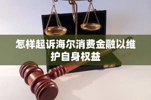 怎样起诉海尔消费金融以维护自身权益