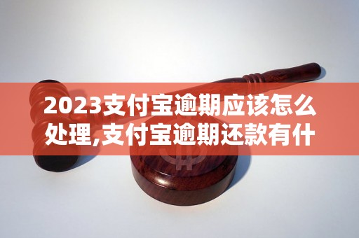 2023支付宝逾期应该怎么处理,支付宝逾期还款有什么后果