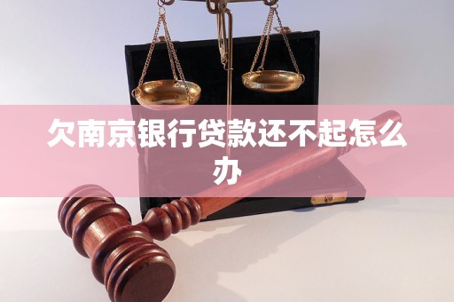 欠南京银行贷款还不起怎么办