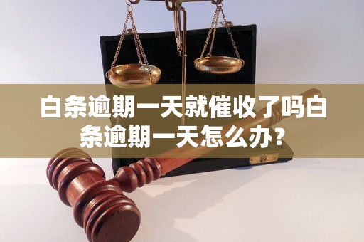 白条逾期一天就催收了吗白条逾期一天怎么办？