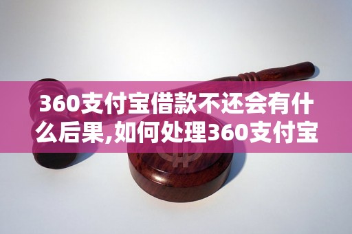 360支付宝借款不还会有什么后果,如何处理360支付宝借款不还问题