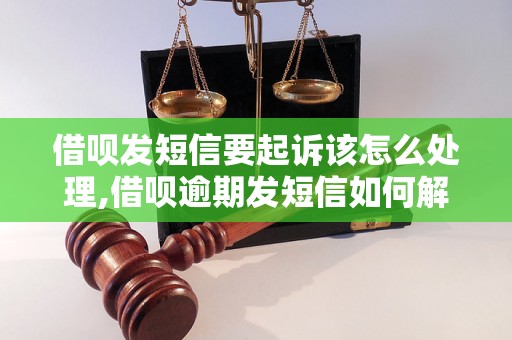 借呗发短信要起诉该怎么处理,借呗逾期发短信如何解决