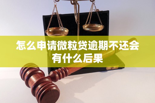 怎么申请微粒贷逾期不还会有什么后果