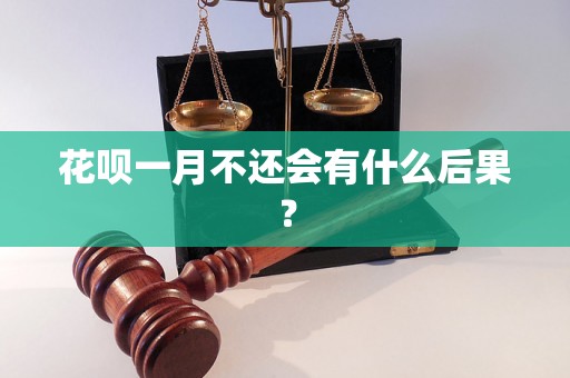 花呗一月不还会有什么后果？