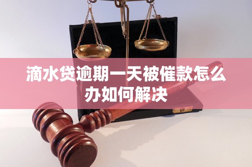 滴水贷逾期一天被催款怎么办如何解决