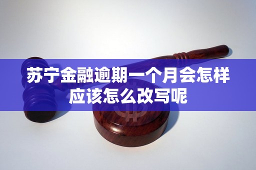 苏宁金融逾期一个月会怎样应该怎么改写呢