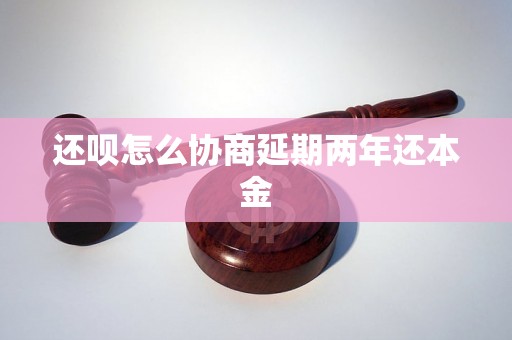 还呗怎么协商延期两年还本金