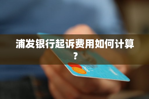 浦发银行起诉费用如何计算？