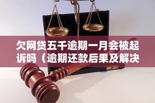 欠网贷五千逾期一月会被起诉吗（逾期还款后果及解决方法）