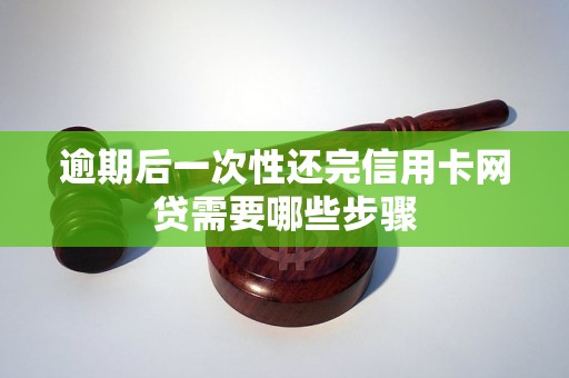 逾期后一次性还完信用卡网贷需要哪些步骤