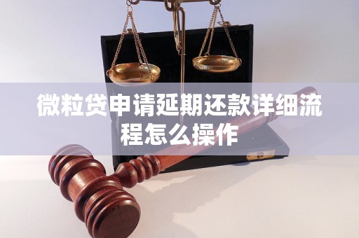 微粒贷申请延期还款详细流程怎么操作