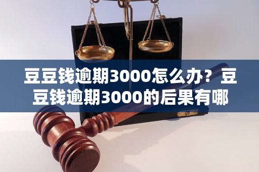 豆豆钱逾期3000怎么办？豆豆钱逾期3000的后果有哪些？