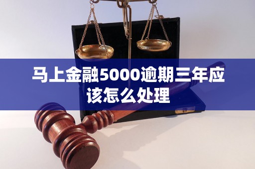 马上金融5000逾期三年应该怎么处理