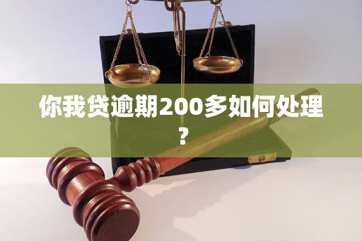 你我贷逾期200多如何处理？