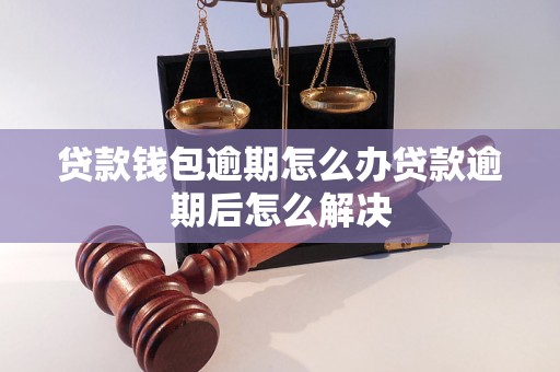 贷款钱包逾期怎么办贷款逾期后怎么解决