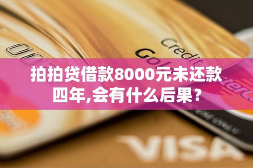 拍拍贷借款8000元未还款四年,会有什么后果？