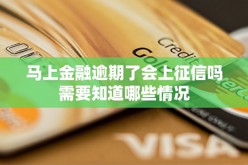 马上金融逾期了会上征信吗需要知道哪些情况