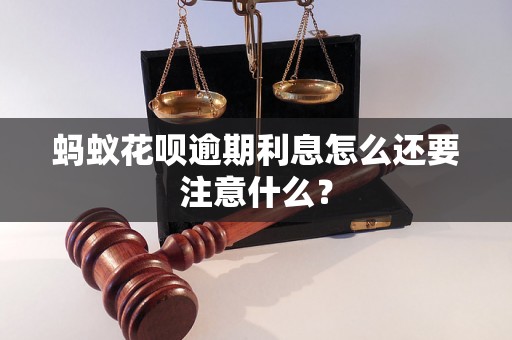 蚂蚁花呗逾期利息怎么还要注意什么？