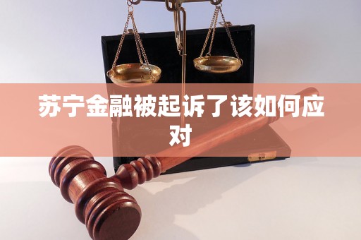 苏宁金融被起诉了该如何应对