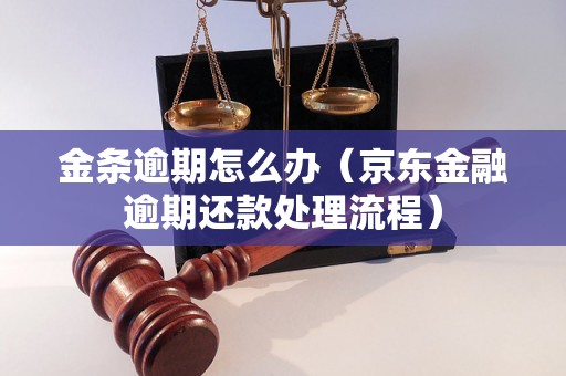 金条逾期怎么办（京东金融逾期还款处理流程）