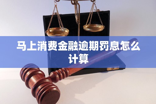 马上消费金融逾期罚息怎么计算