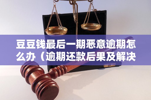 豆豆钱最后一期恶意逾期怎么办（逾期还款后果及解决方案）