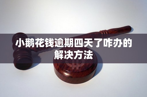 小鹅花钱逾期四天了咋办的解决方法