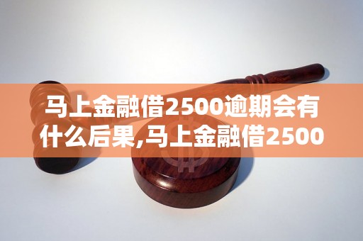 马上金融借2500逾期会有什么后果,马上金融借2500逾期罚款标准