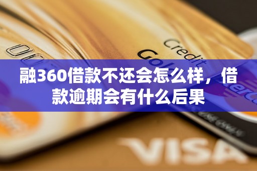 融360借款不还会怎么样，借款逾期会有什么后果