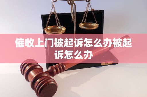 催收上门被起诉怎么办被起诉怎么办