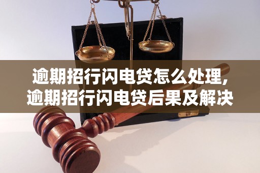 逾期招行闪电贷怎么处理,逾期招行闪电贷后果及解决办法