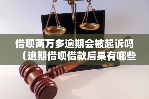 借呗两万多逾期会被起诉吗（逾期借呗借款后果有哪些）