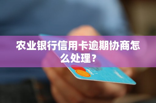 农业银行信用卡逾期协商怎么处理？