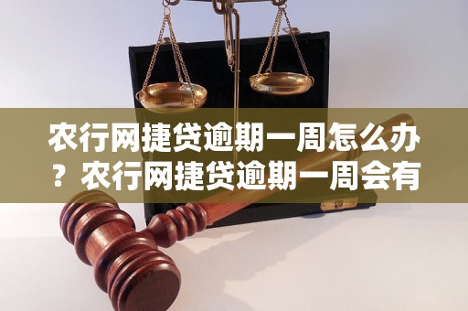 农行网捷贷逾期一周怎么办？农行网捷贷逾期一周会有什么后果？