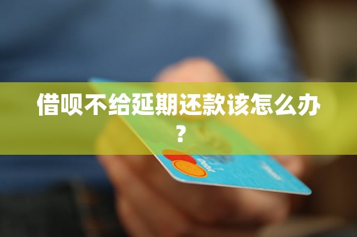 借呗不给延期还款该怎么办？