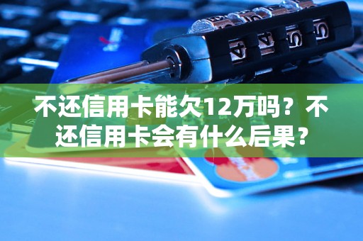 不还信用卡能欠12万吗？不还信用卡会有什么后果？