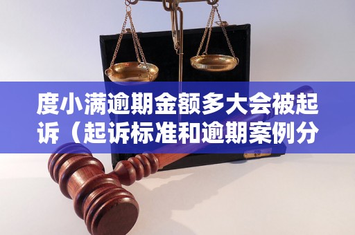 度小满逾期金额多大会被起诉（起诉标准和逾期案例分析）