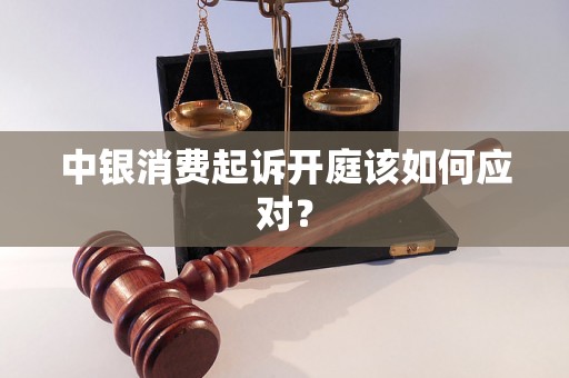 中银消费起诉开庭该如何应对？