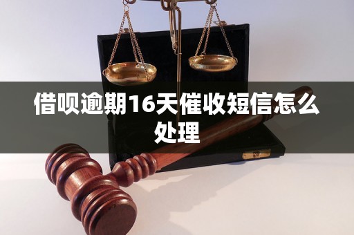 借呗逾期16天催收短信怎么处理