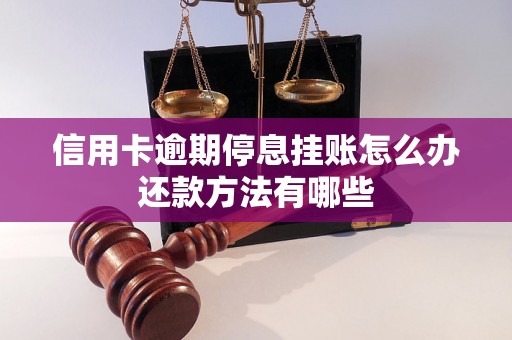 信用卡逾期停息挂账怎么办还款方法有哪些