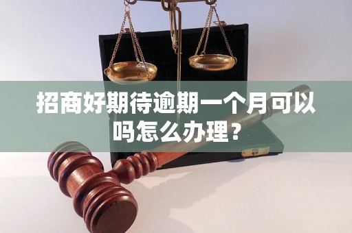 招商好期待逾期一个月可以吗怎么办理？