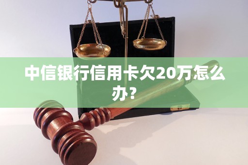 中信银行信用卡欠20万怎么办？